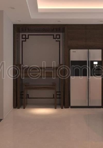 Thiết kế nội thất gỗ óc chó tại chung cư hiện đại Timescity