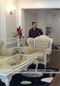 Thi công nội thất đồ gỗ chung cư Mandarin Garden - Nhà Anh Dũng