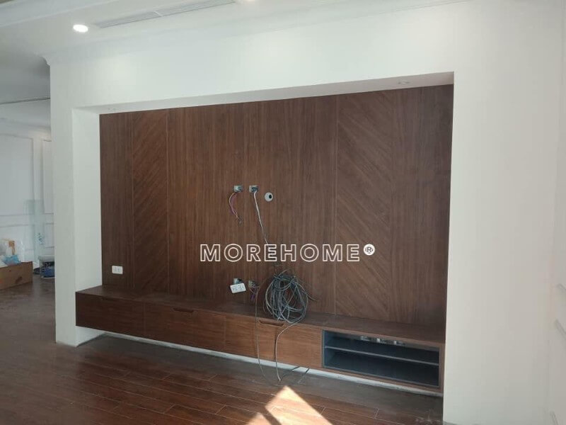 Thi công nội thất phòng khách chung cư hiện đại An Bình City tại Bắc Từ Liêm Hà Nội Thi công nội thất chung cư hiện đại