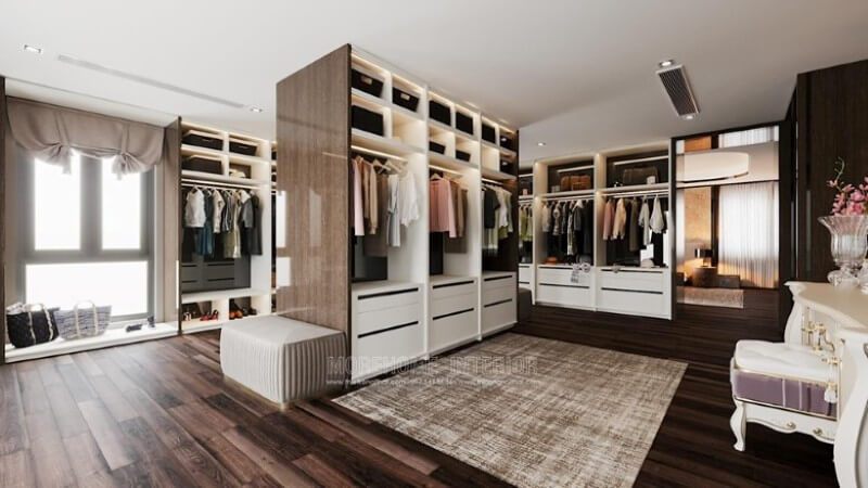 Mẫu thiết kế phòng thay đồ phong cách hiện đại cao cấp tại biệt thự vinhomes imperia hải phòng
